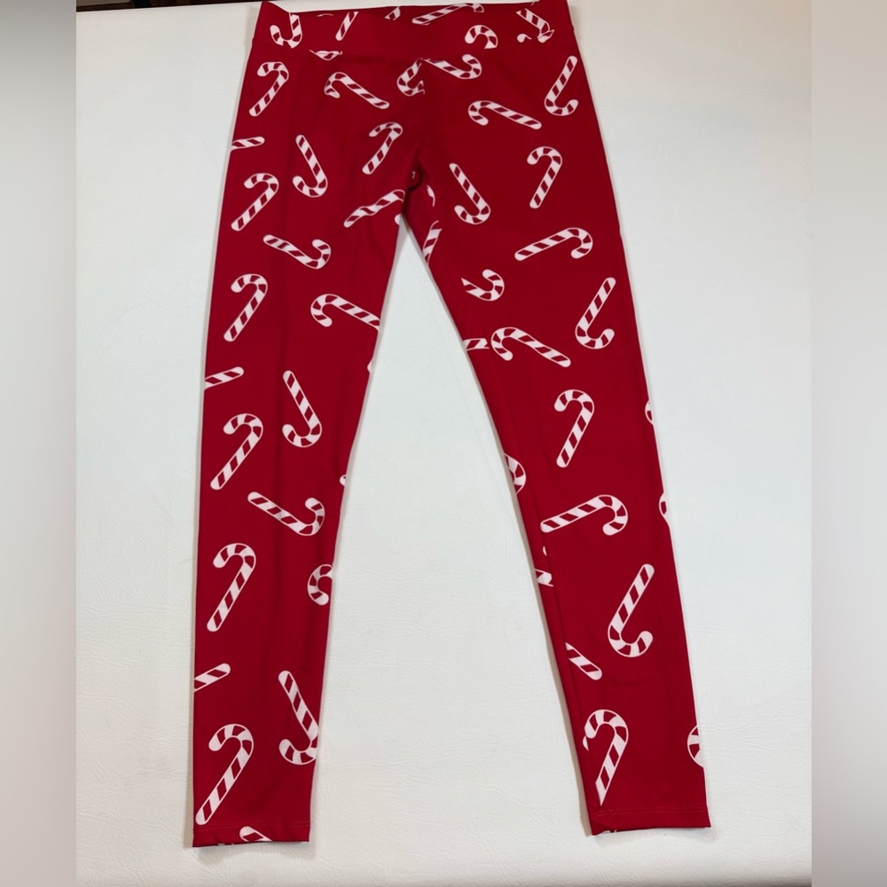 Christmas candy cane weekend soul pajama leggings size women’s large (bin T)